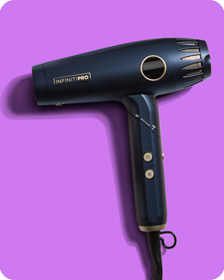 Infiniti Pro Conair Dryer on Purple Background