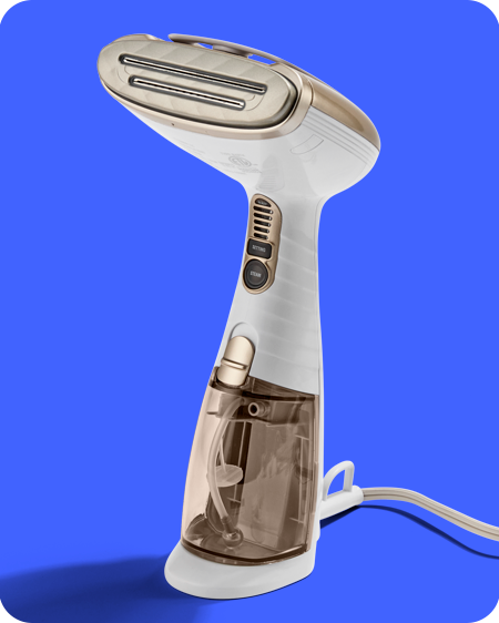 Garment steamer on white background