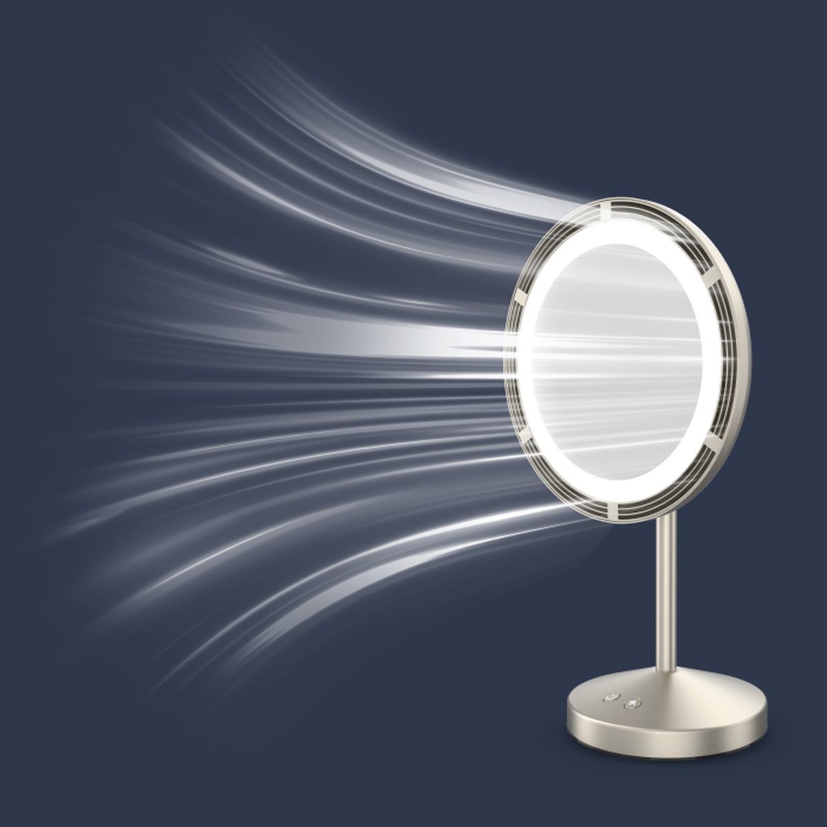 Espejo LED con ventilador y zoom, grande 4