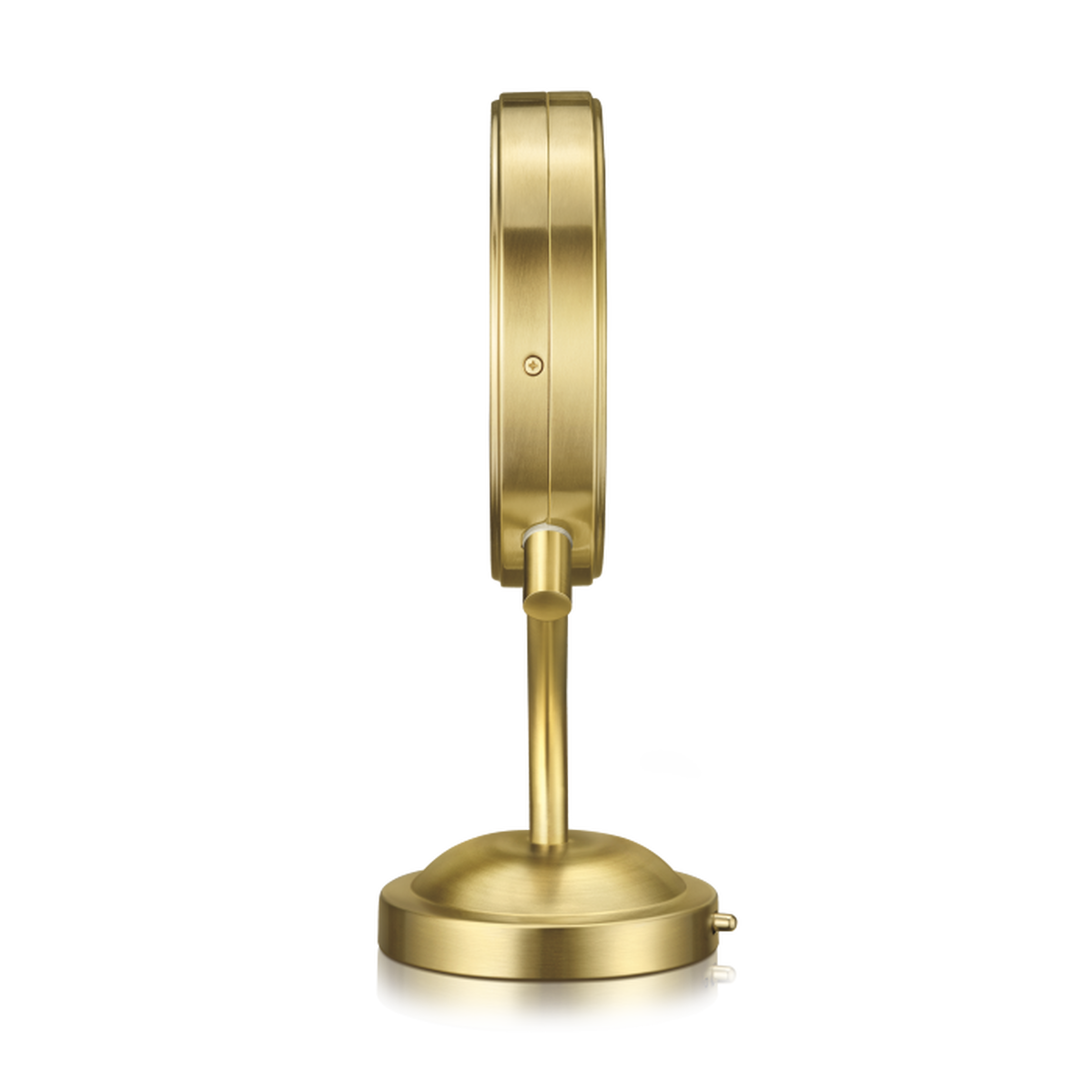 LED-Lighted 1x/5x Magnification Mirror in Brushed Brass  large 2