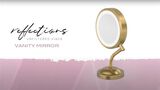 LED-Lighted 1x/5x Magnification Mirror in Brushed Brass  small 6