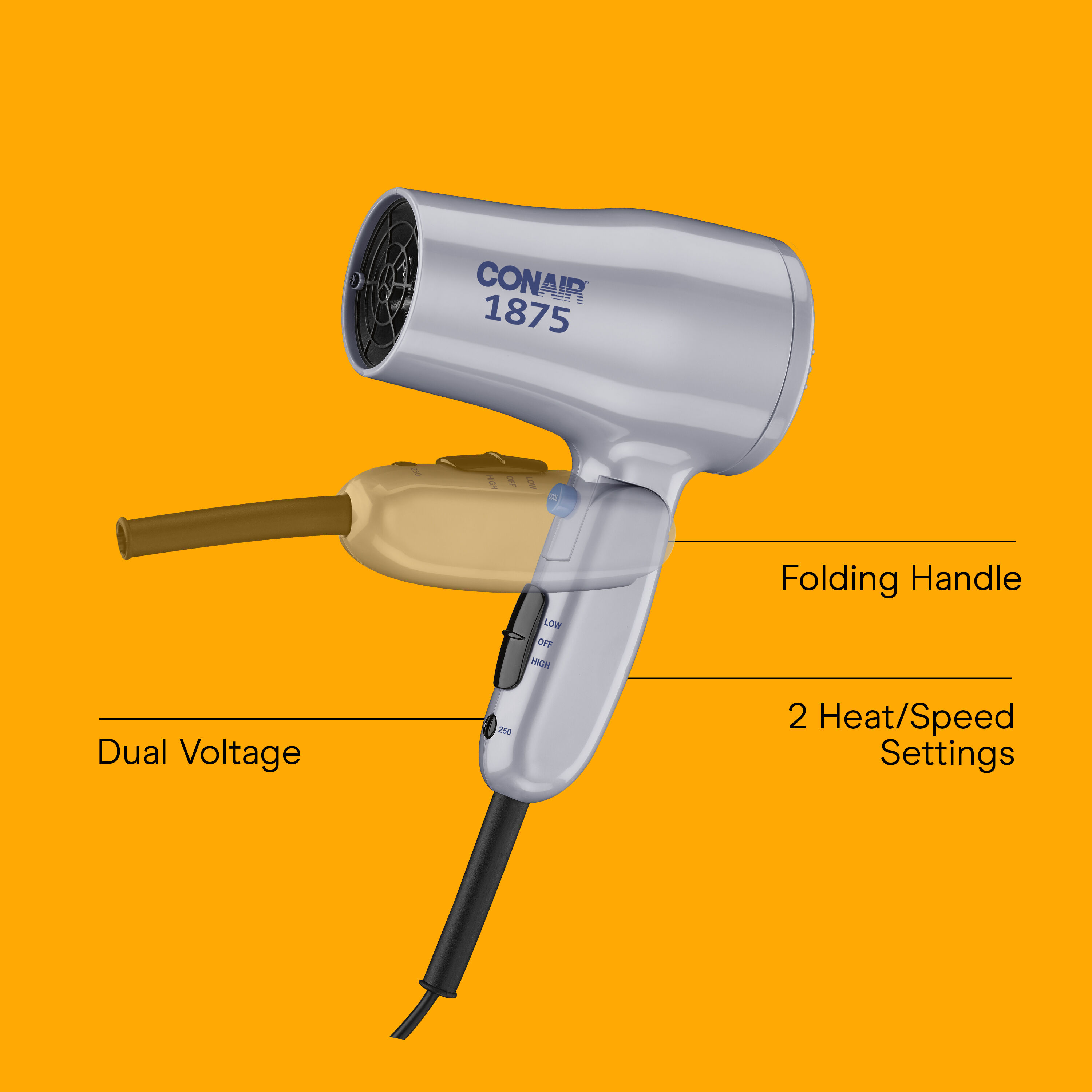 Compact Folding Handle Hair Dryer  large