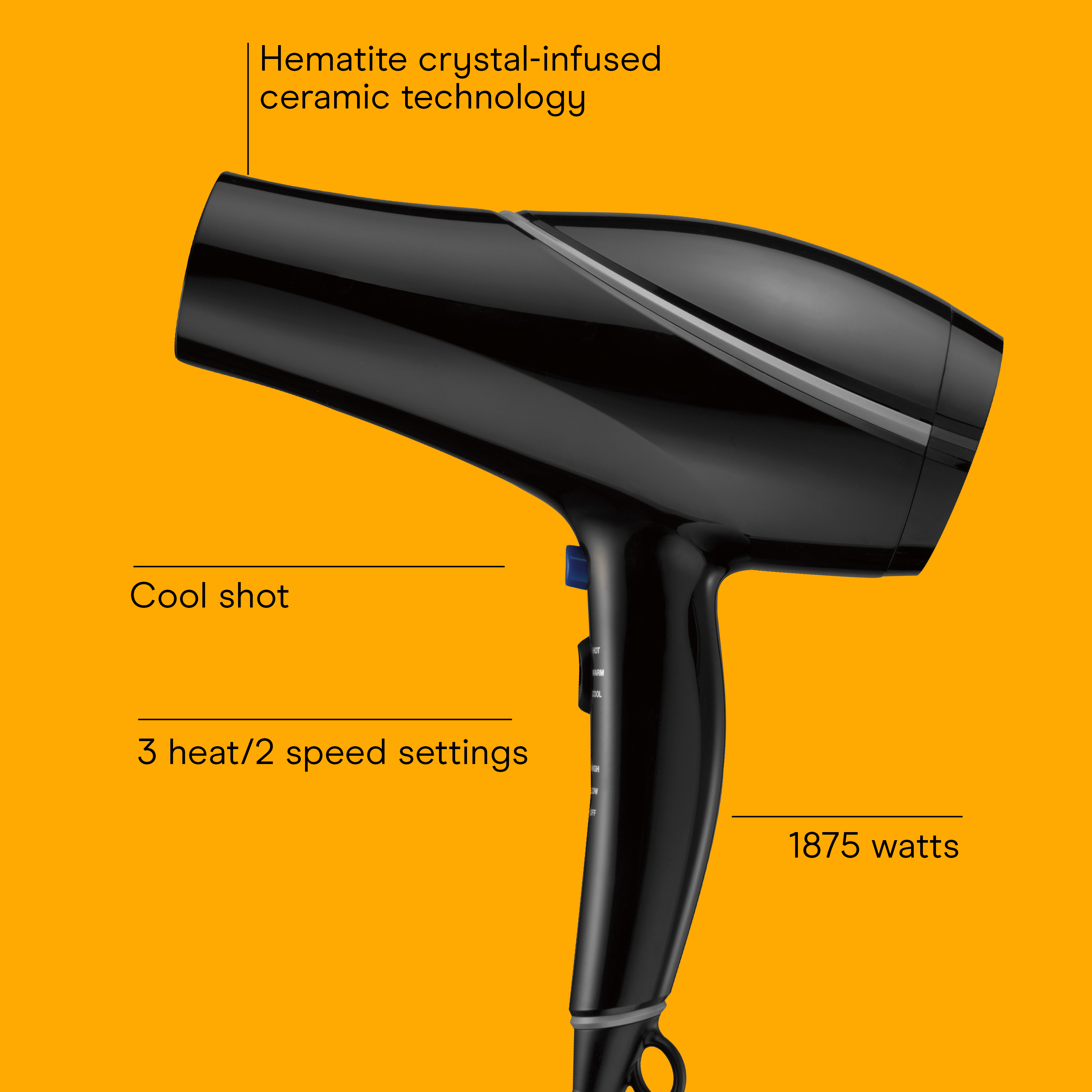 Style & Shine Natural Crystal Collection Hair Dryer  large
