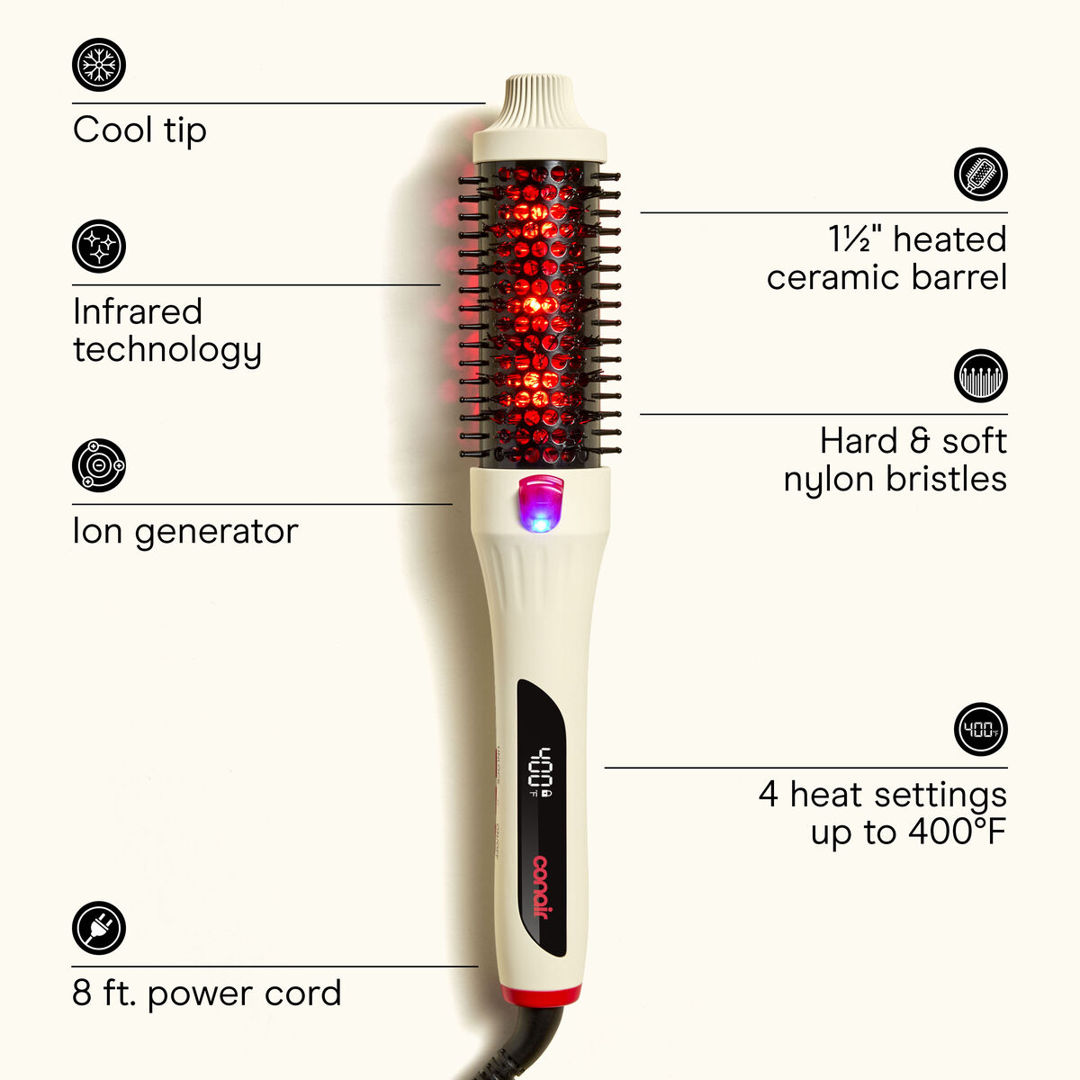 Cepillo térmico infrarrojo LED, grande 2