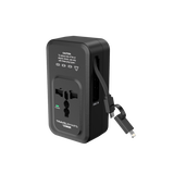 Adaptador de viaje universal con cable de carga