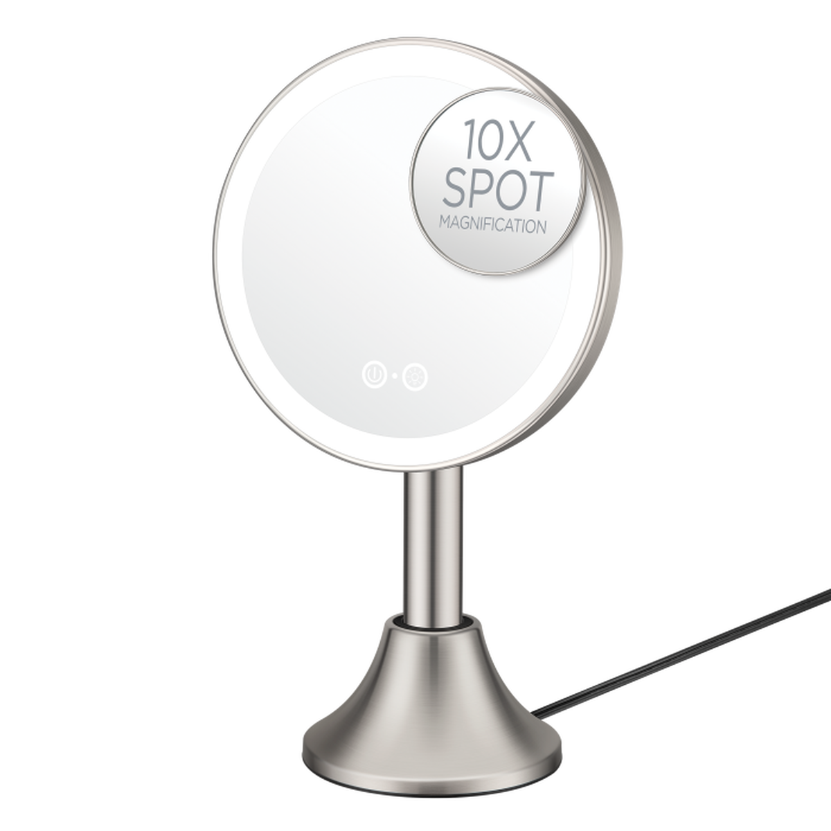 LED-Lighted Handheld Rechargeable Mirror