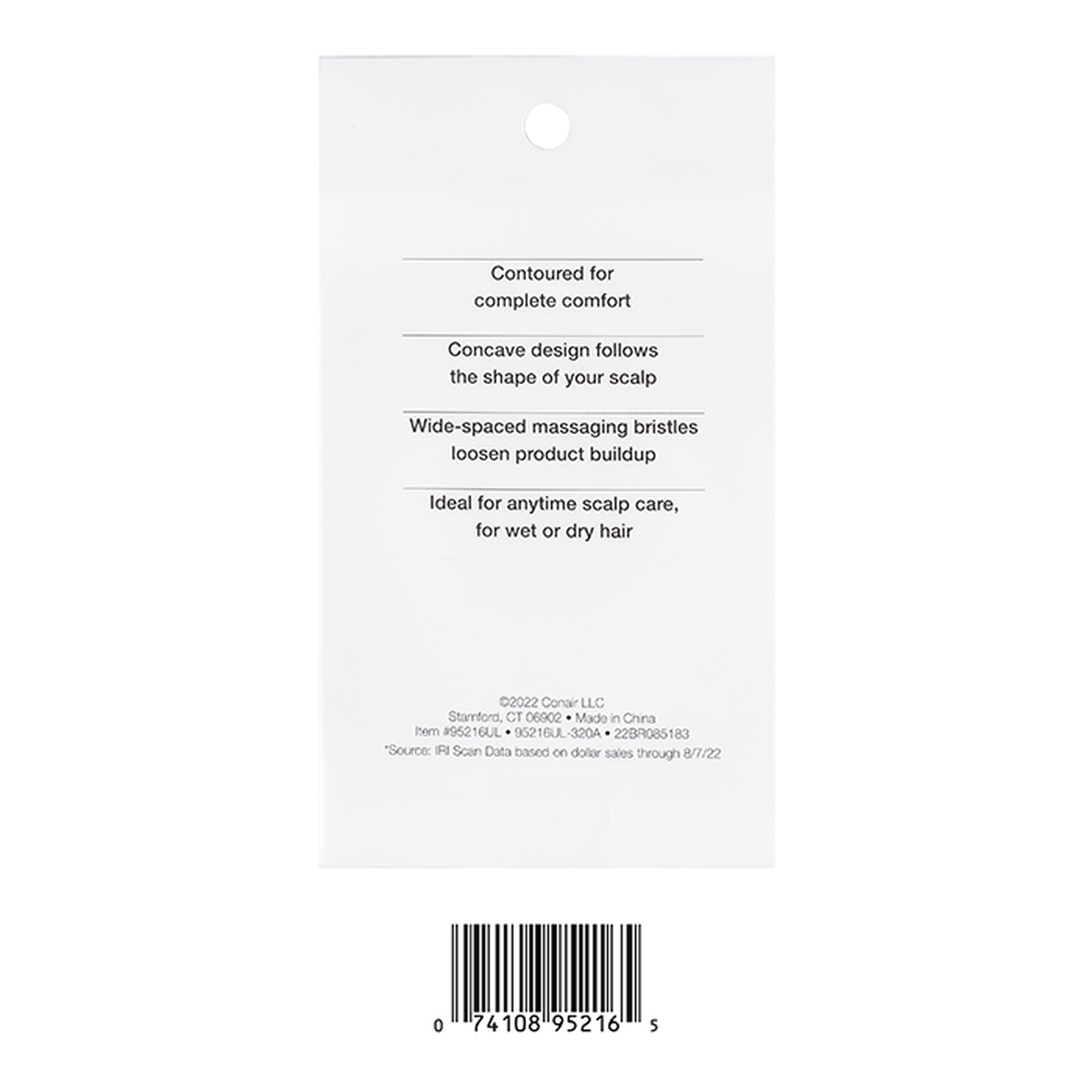 The Basik Edition Scalp Care Ultimate Comfort Concave Brush for Wet & Dry Hair