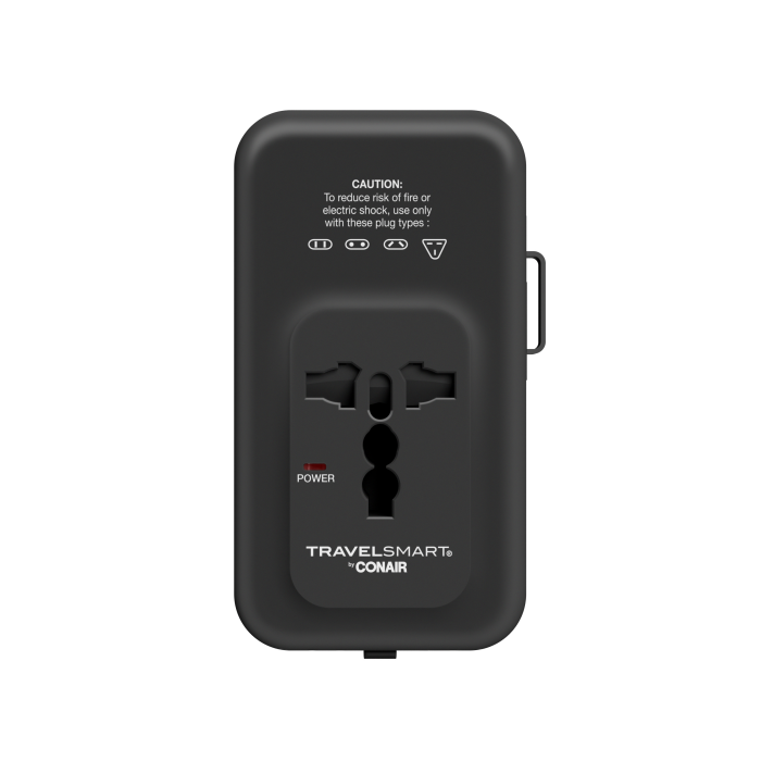 Adaptador de viaje universal con cable de carga, Larga