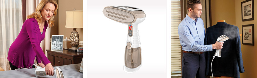 The Conair Turbo ExtremeSteam Handheld Fabric Steamer for Sanitizing