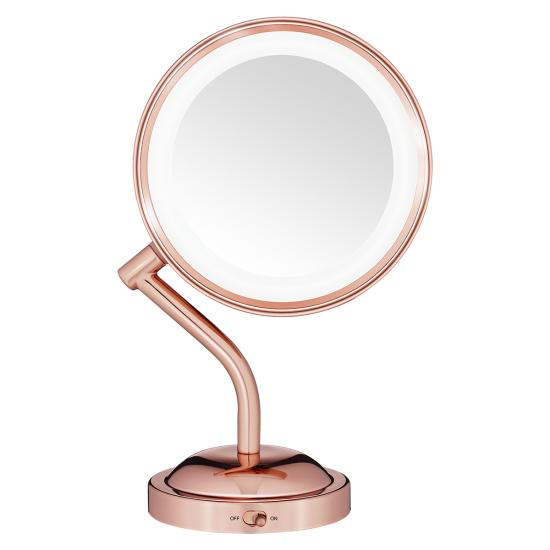 Conair LED Lighted Mirror with Rose Gold Finish