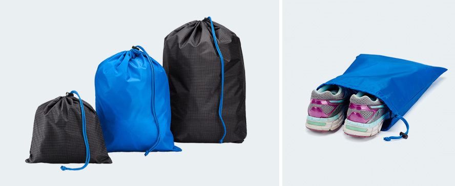 Travel Smart® Water-Resistant Drawstring Bags