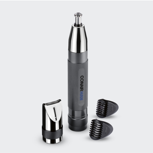 Conair Men Nose, Ear & Eyebrow Trimmer with attachments.