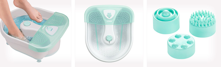 The Conair Heat Sense Foot and Pedicure Spa with Heated Bubble Massage