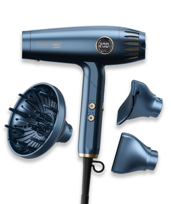 Secador de cabello DigitalAire 2.0 InfinitiPRO by Conair con concentrador, difusor de aire y accesorios Frizz Defense®.