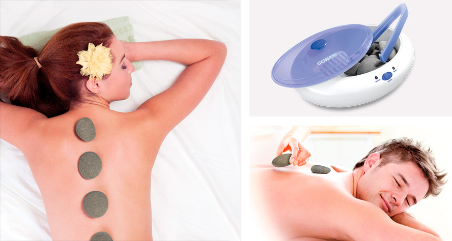 La Experiencia de masaje de spa con piedras calientes de Conair®