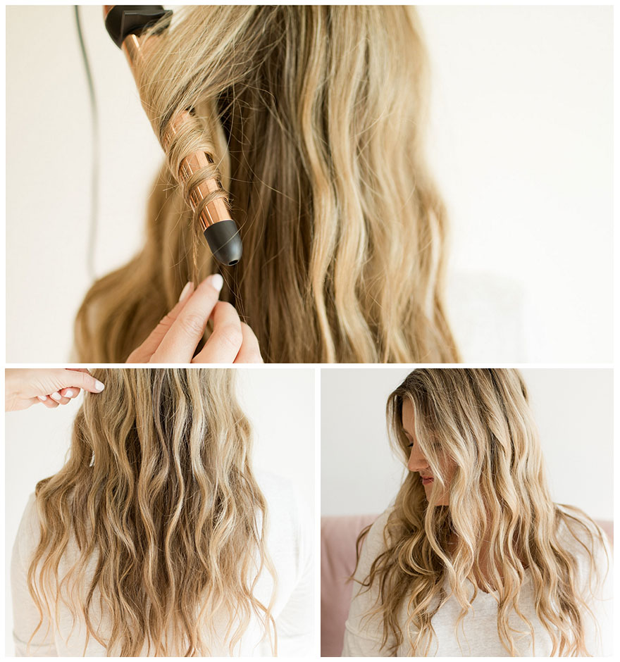 Tousled with the InfinitiPRO by Conair Rose Gold 1¼" – ¾" Curling Wand