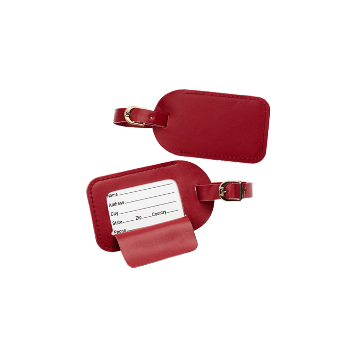 Vinyl Luggage Tags – Red