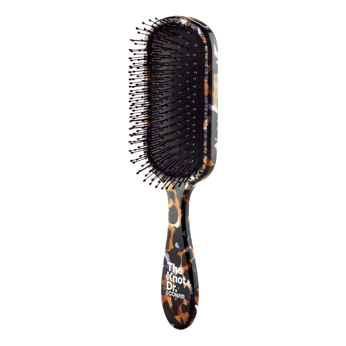 The Knot Dr. for Conair Pro Brite Detangling Leopard Print Hairbrush image number 1