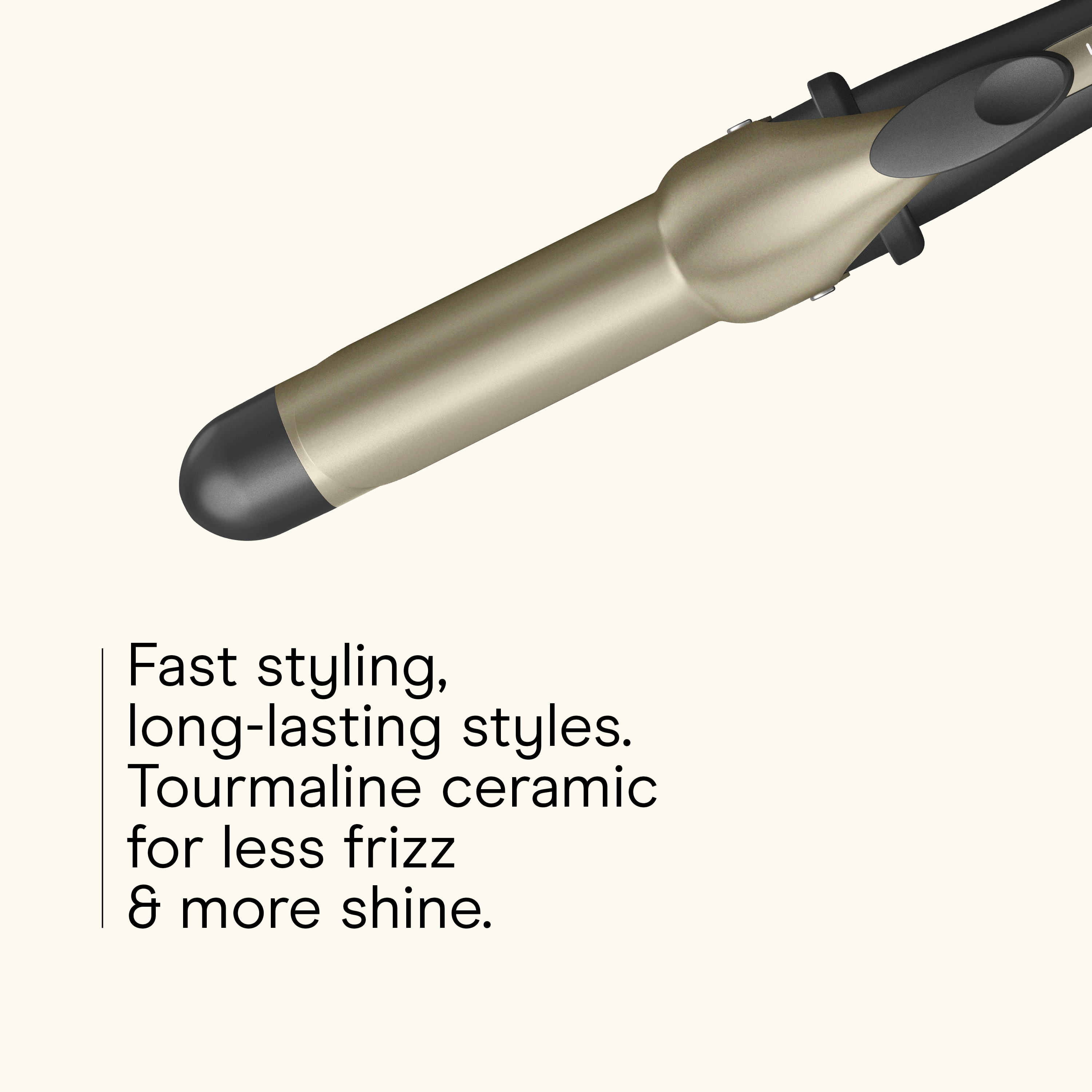 Digital Ceramic Series 1¼" Tourmaline Ceramic Clip/Clipless Curling Wand, , large image number 2.0