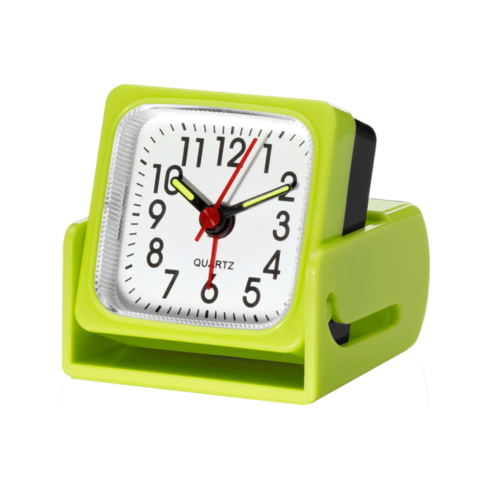 Analog Ascending-Volume Travel Alarm Clock - Lime, , large image number 0.0