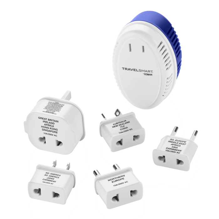 Convertidor de voltaje de 1875 vatios con adaptadores de viaje