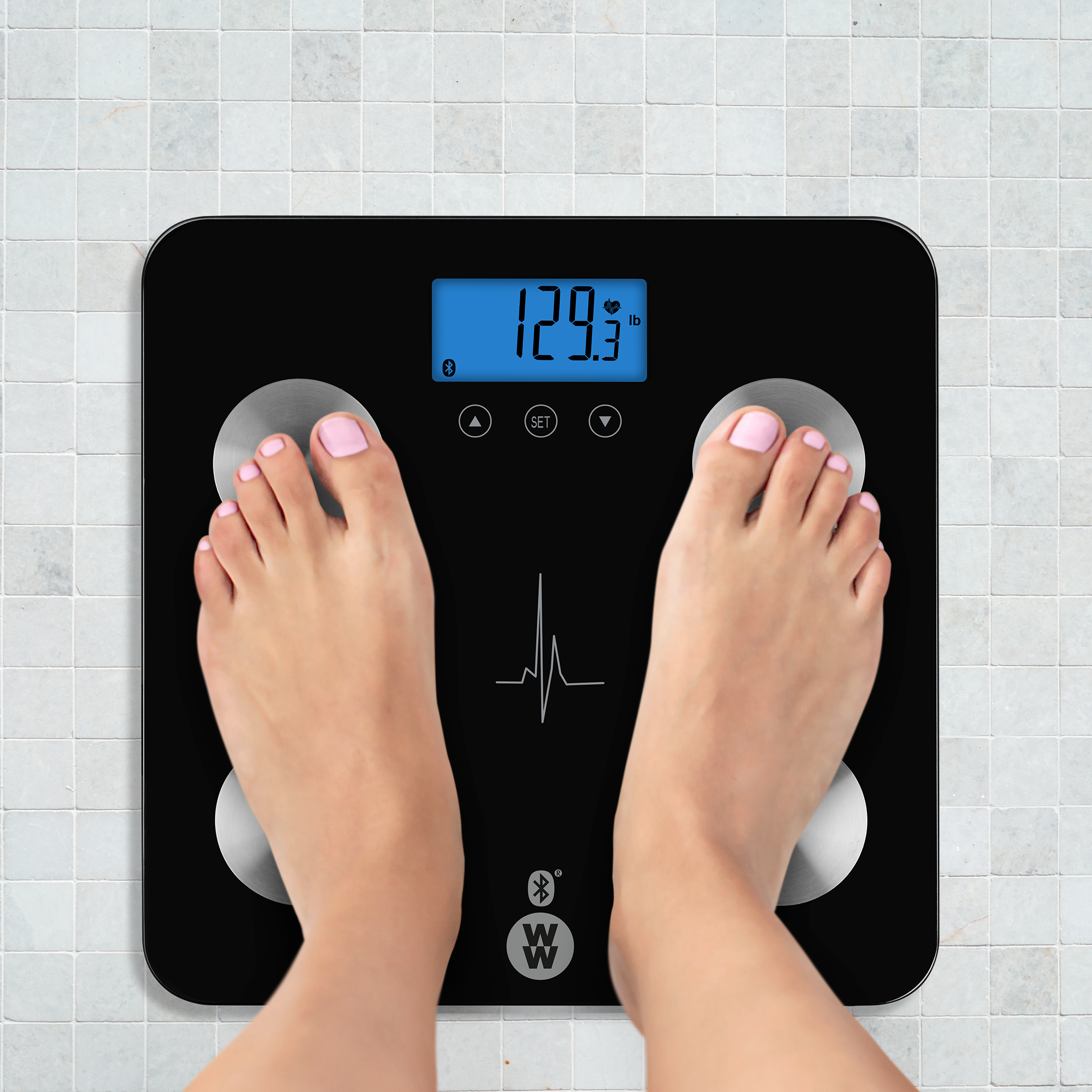 Bluetooth Weight Scale Gray - Weight Watchers