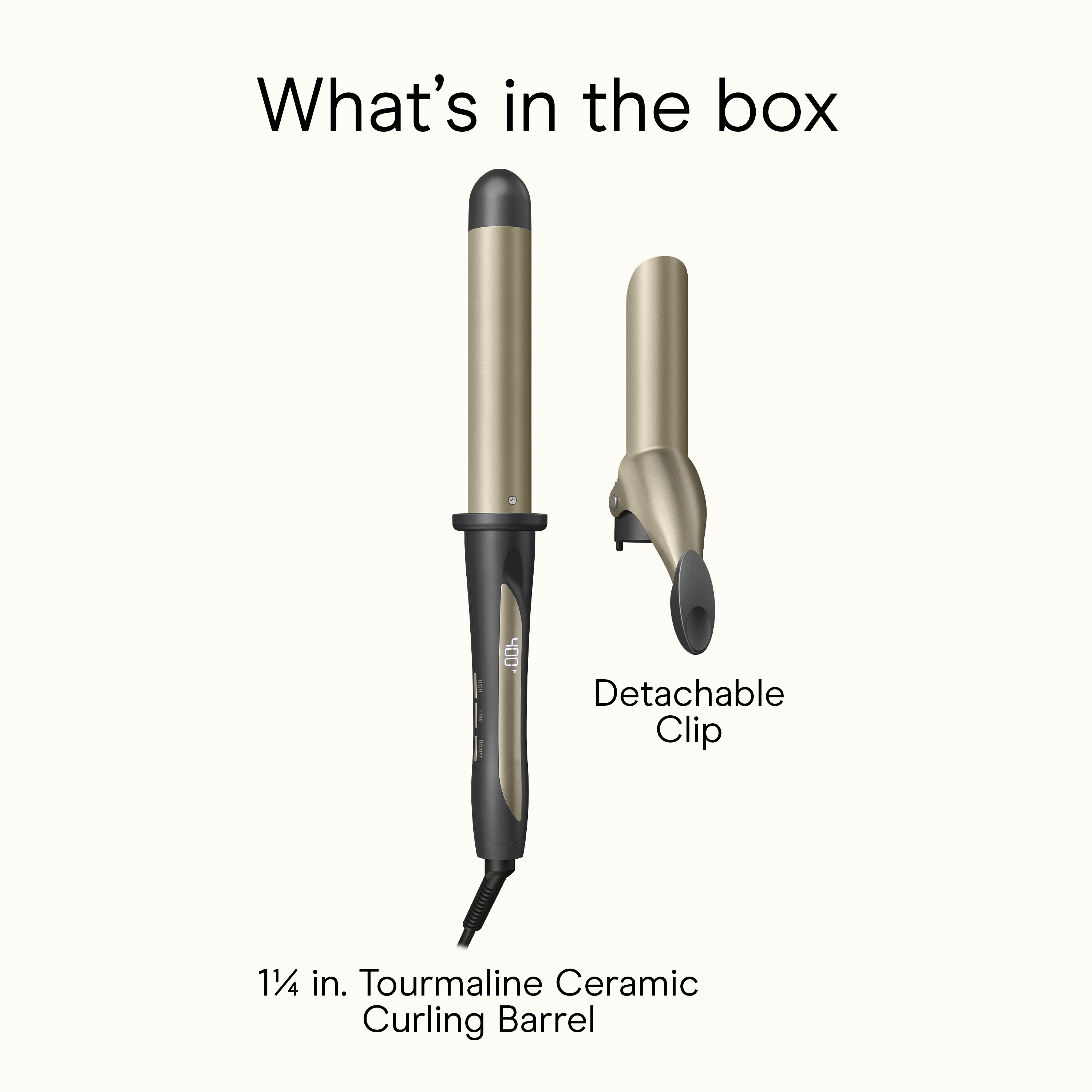 Digital Ceramic Series 1¼" Tourmaline Ceramic Clip/Clipless Curling Wand, , small image number 5.0