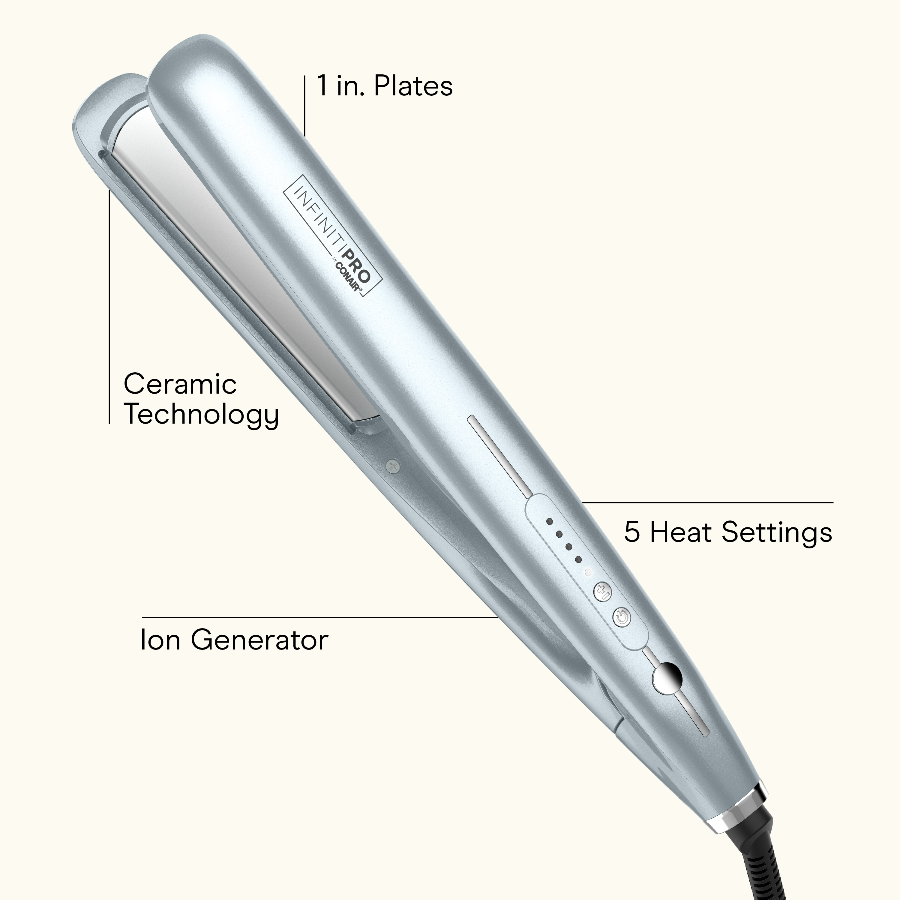 SmoothWrap® 1" Dual Ion Flat Iron, , large