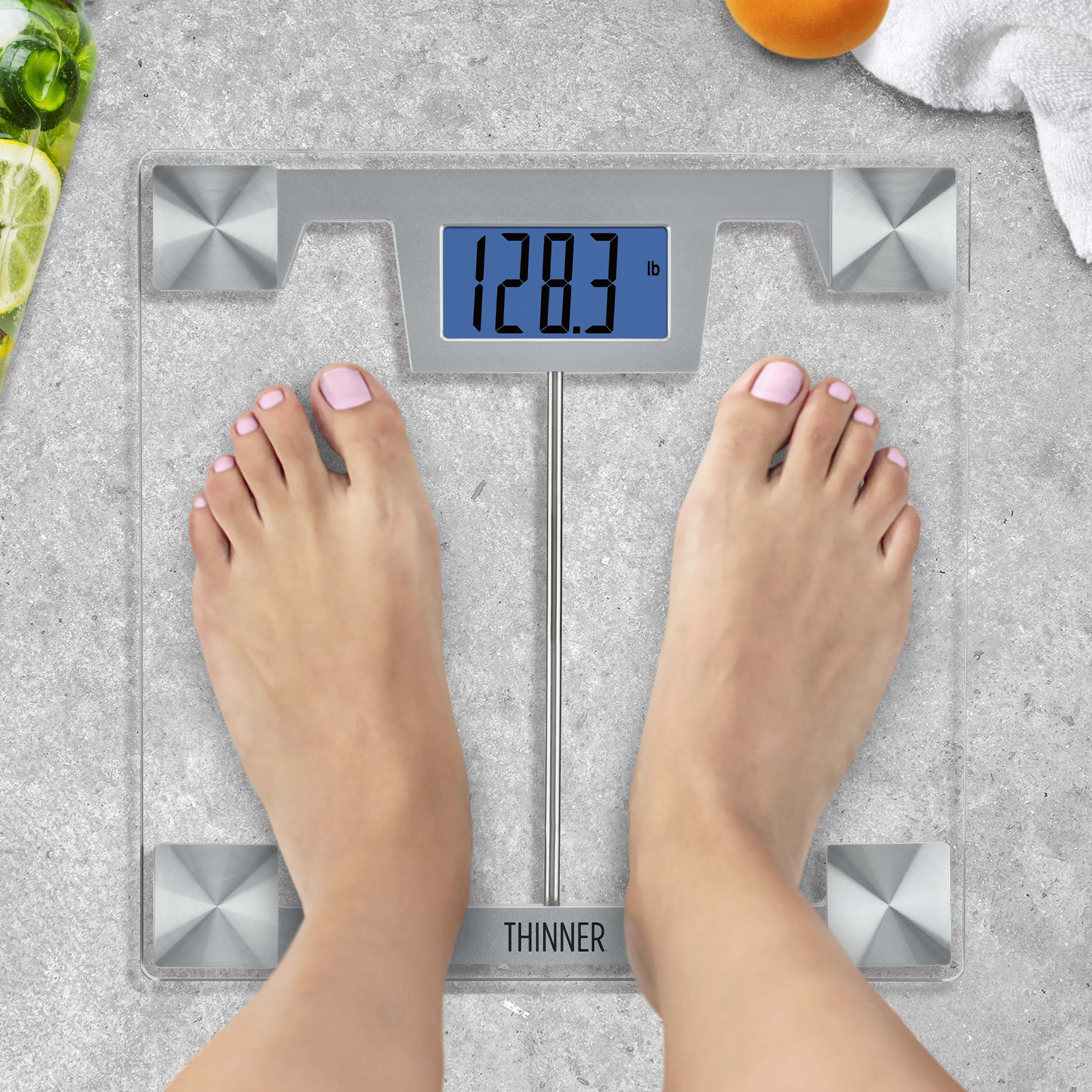 Thinner® Digital Glass Weight Scale by Conair®