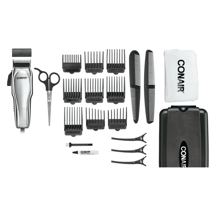 Custom Cut® 21-Piece Chrome Haircut Kit with Case image number 1