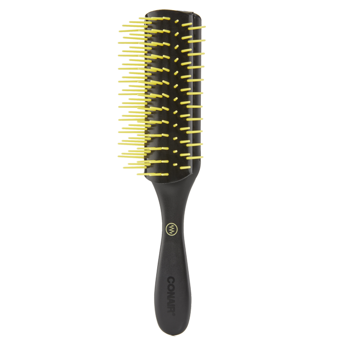 Coily Hair Detangling Rubber Cushion All-Purpose Hairbrush for Medium to Long Hair Length image number 0