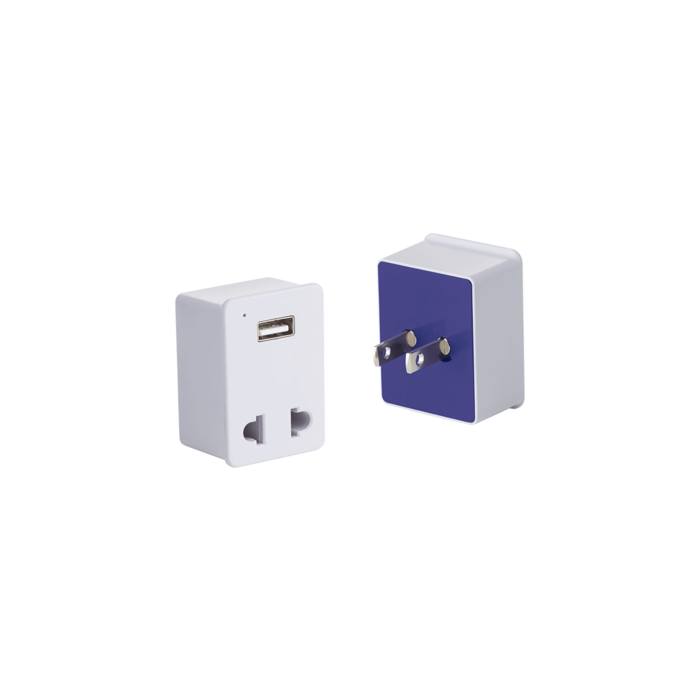 ADAPTER WITH USB PORT - No./So. America, Australia, Caribbean, Japan and New Zealand image number 0