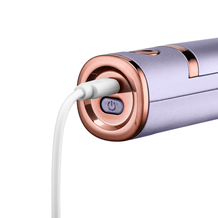 Battery operated curling iron top