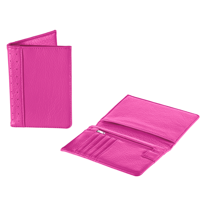 Billetera para pasaporte anti-RFID, en rosado