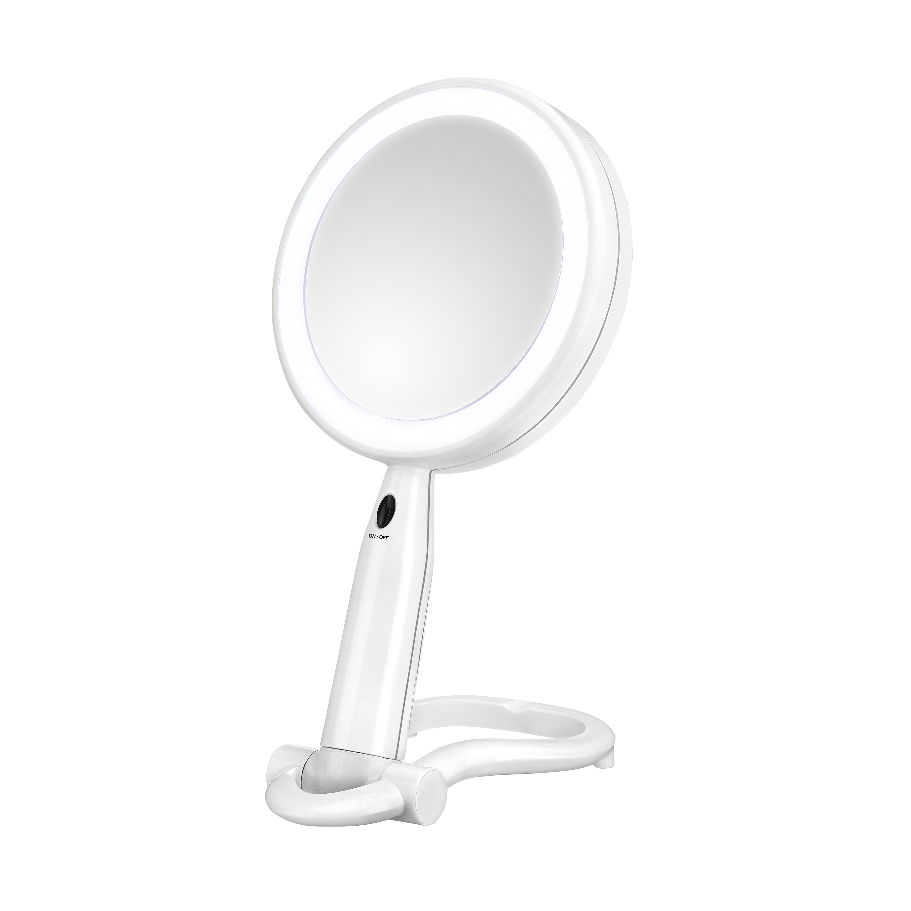 LED-Lighted Handheld + Vanity Mirror