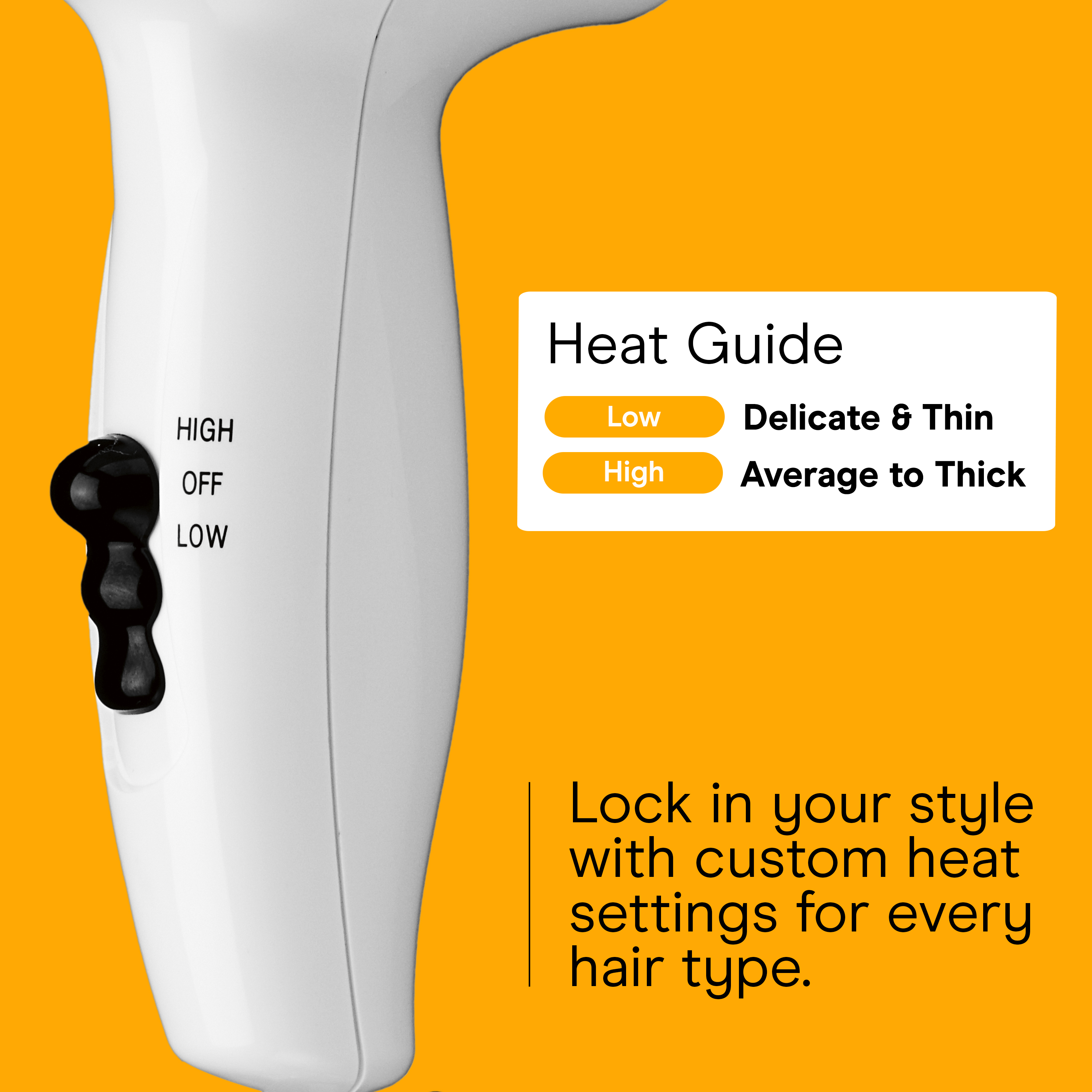 Secador de cabello blanco con motor de alta potencia de 1875 W, imagen número 3.0