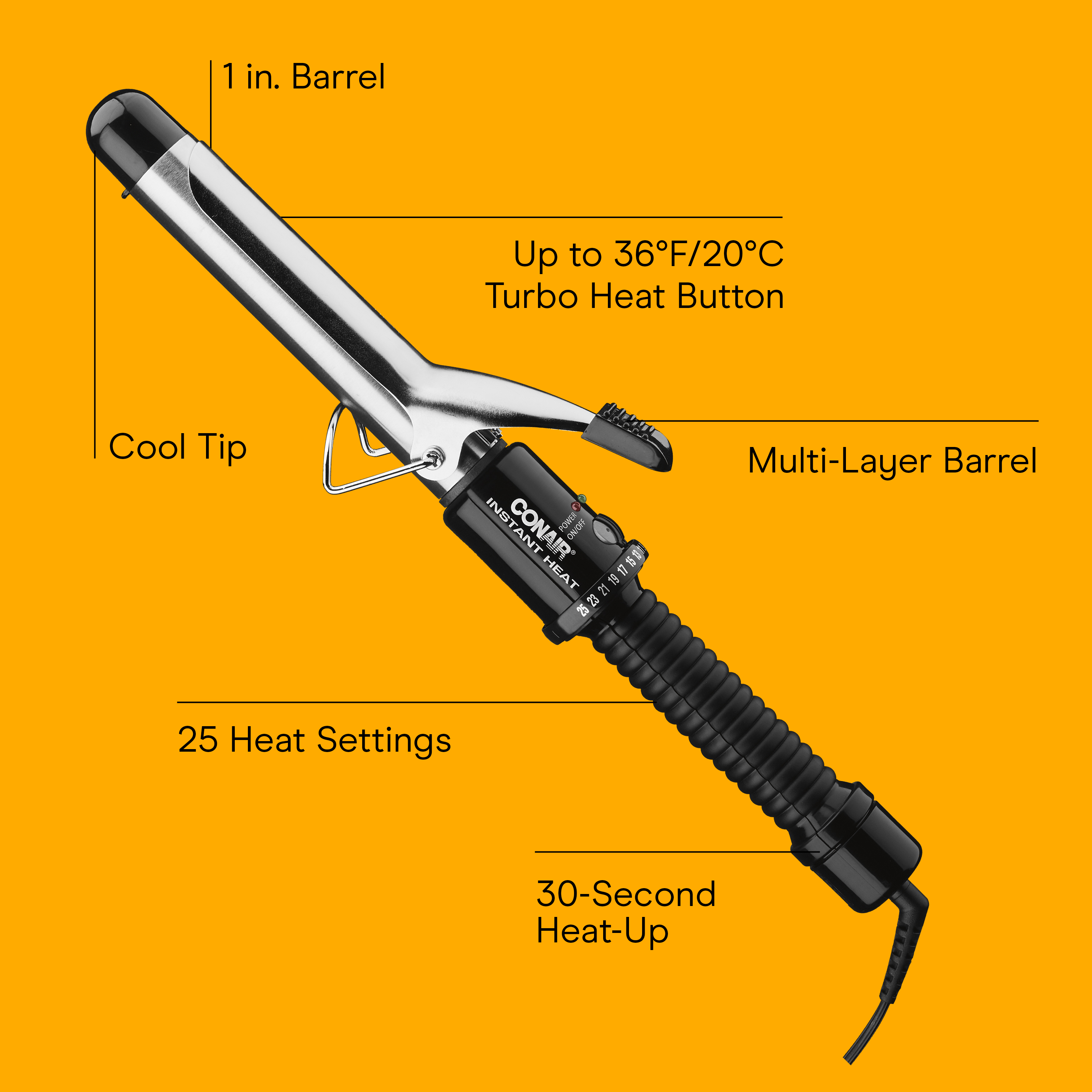 Instant Heat 1-inch Curling Iron, , large image number 1.0