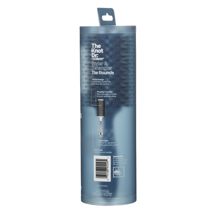 The Knot Dr.® for Conair® The Rounds Vented Porcupine Medium Round Hairbrush, , small image number 4.0