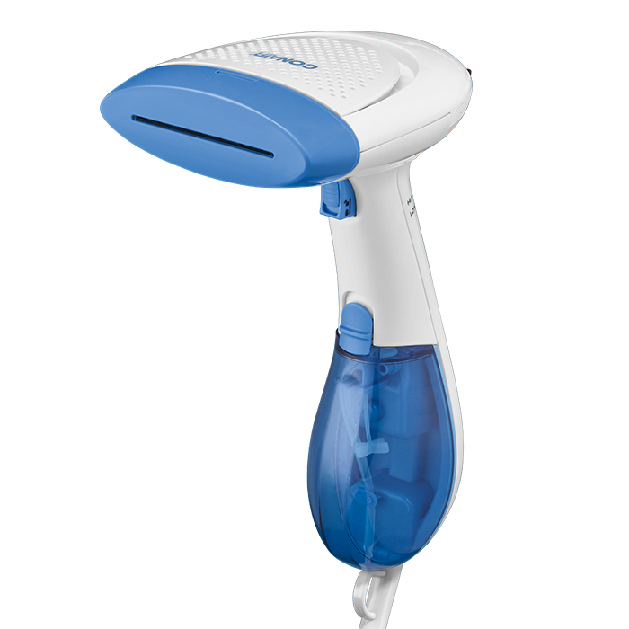 Ensemble de fer à repasser à vapeur et défroisseur manuel Conair de 1 550  W, blanc/bleu