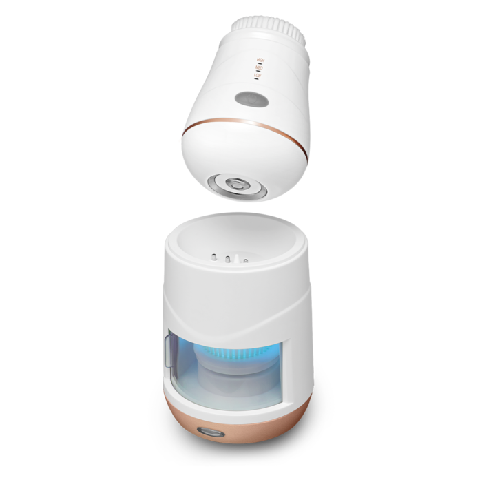 Cepillo de limpieza facial sónico con esterilizador UV/LED de cepillo, imagen grande número 3.0