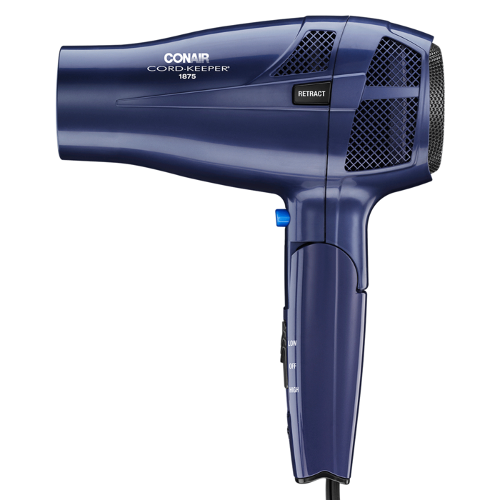 Cord-Keeper Hair Dryer with Folding Handle