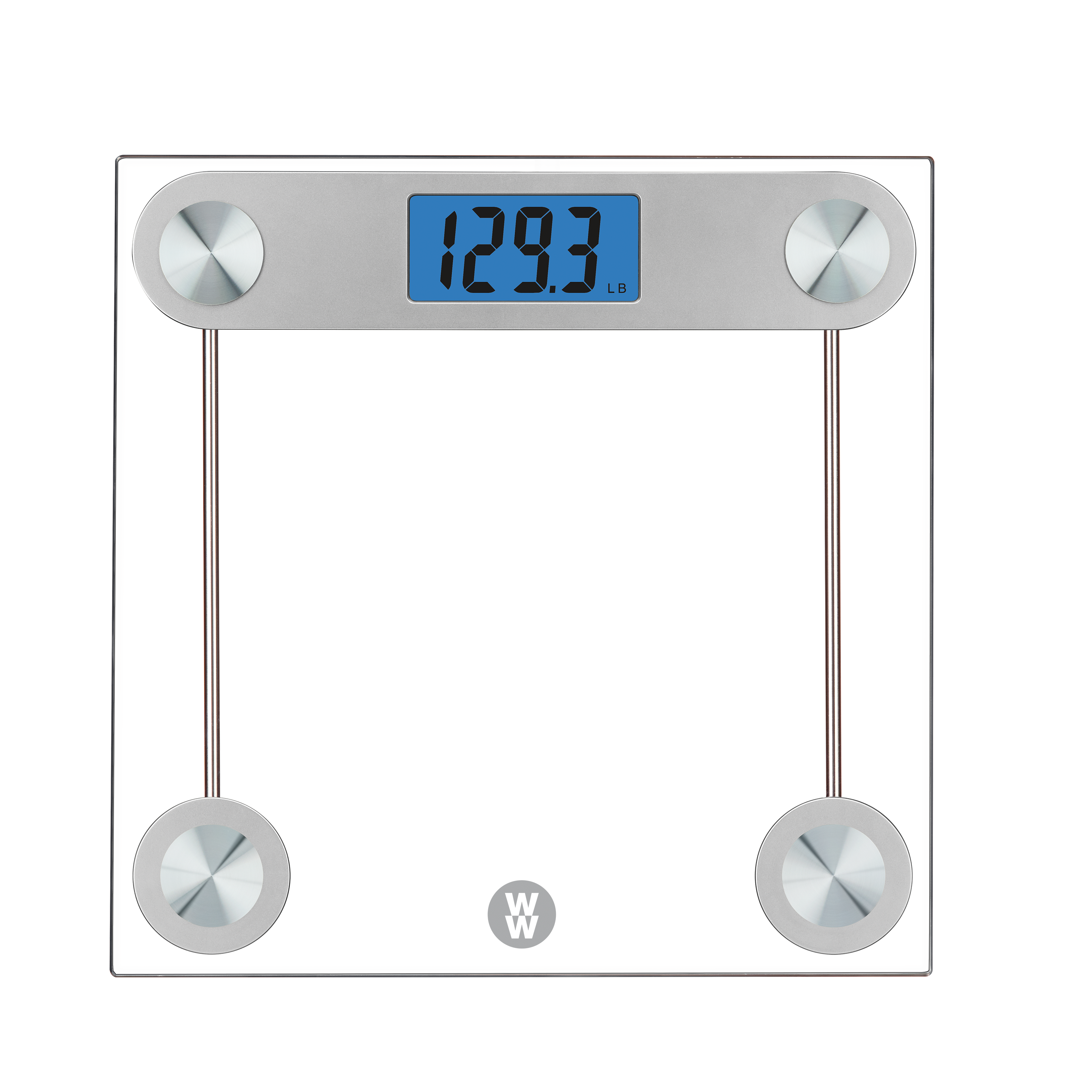 Digital Glass Scale with Blue Backlight Display