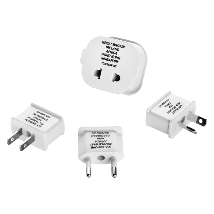 Polarized Adapter Plug 4-Piece Set - For Worldwide Use