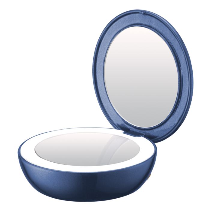 Rechargeable Compact LED-Lighted Mirror