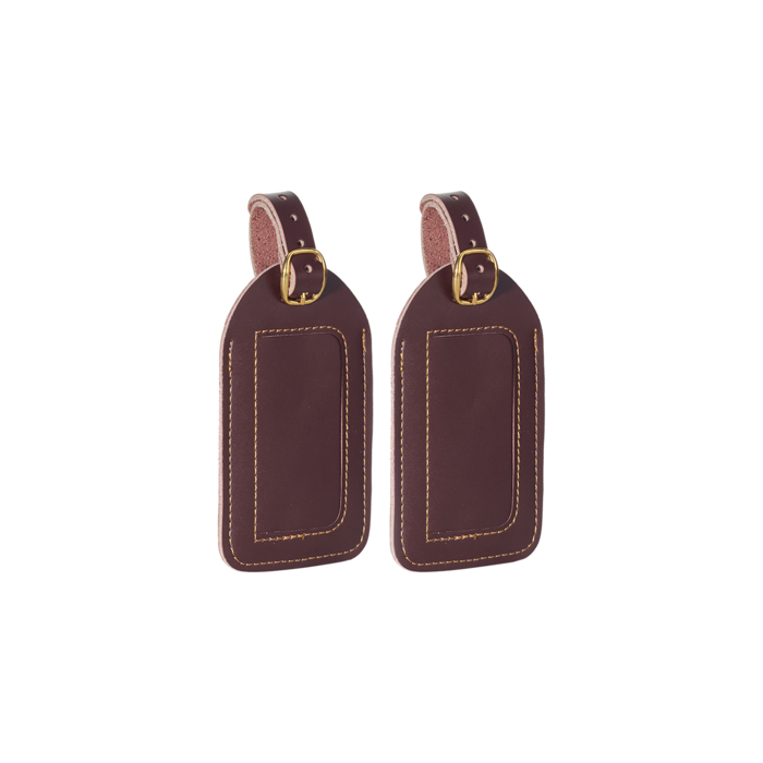 Leather Luggage Tags – Brown image number 0