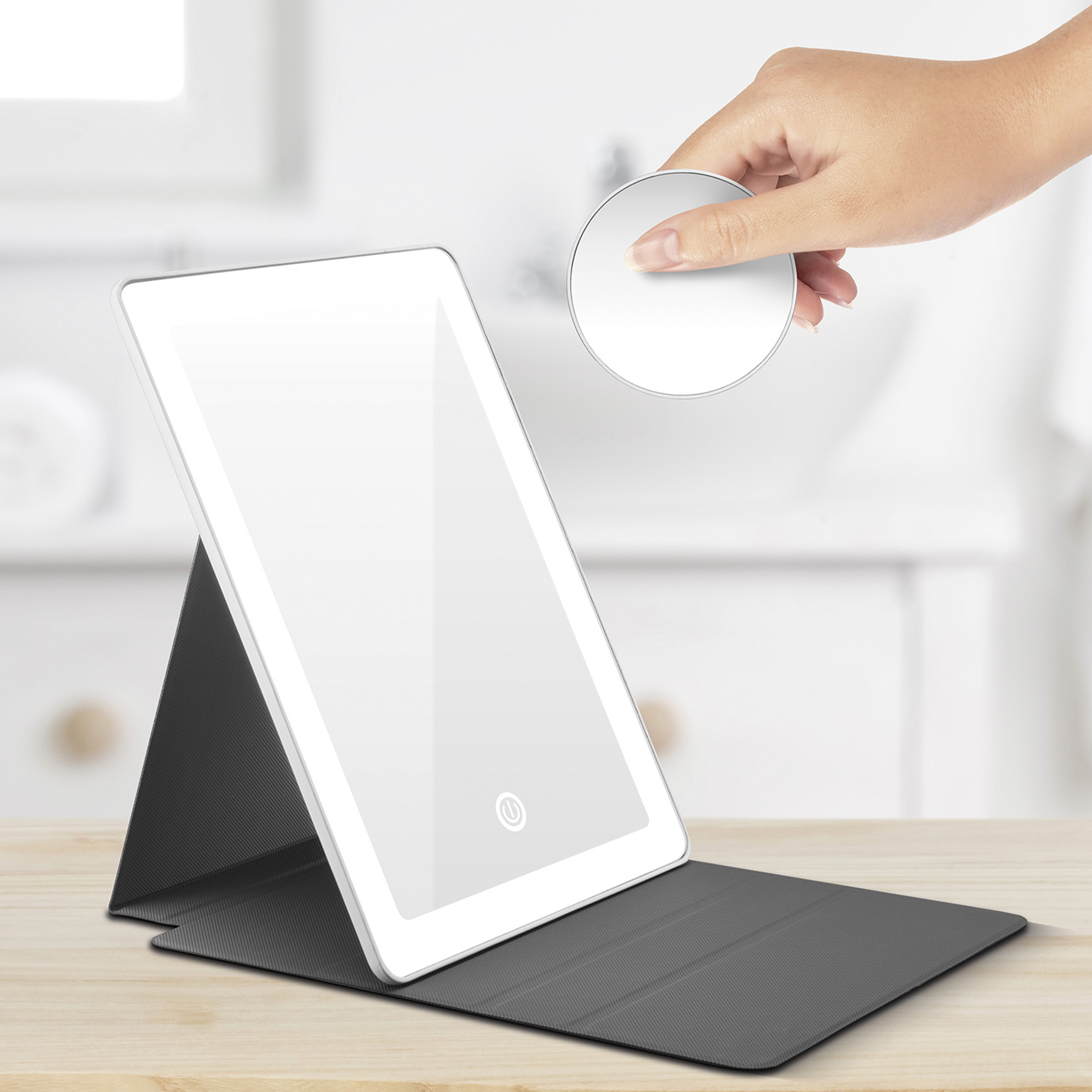 Espejo tipo tableta recargable, imagen pequeña número 4.0