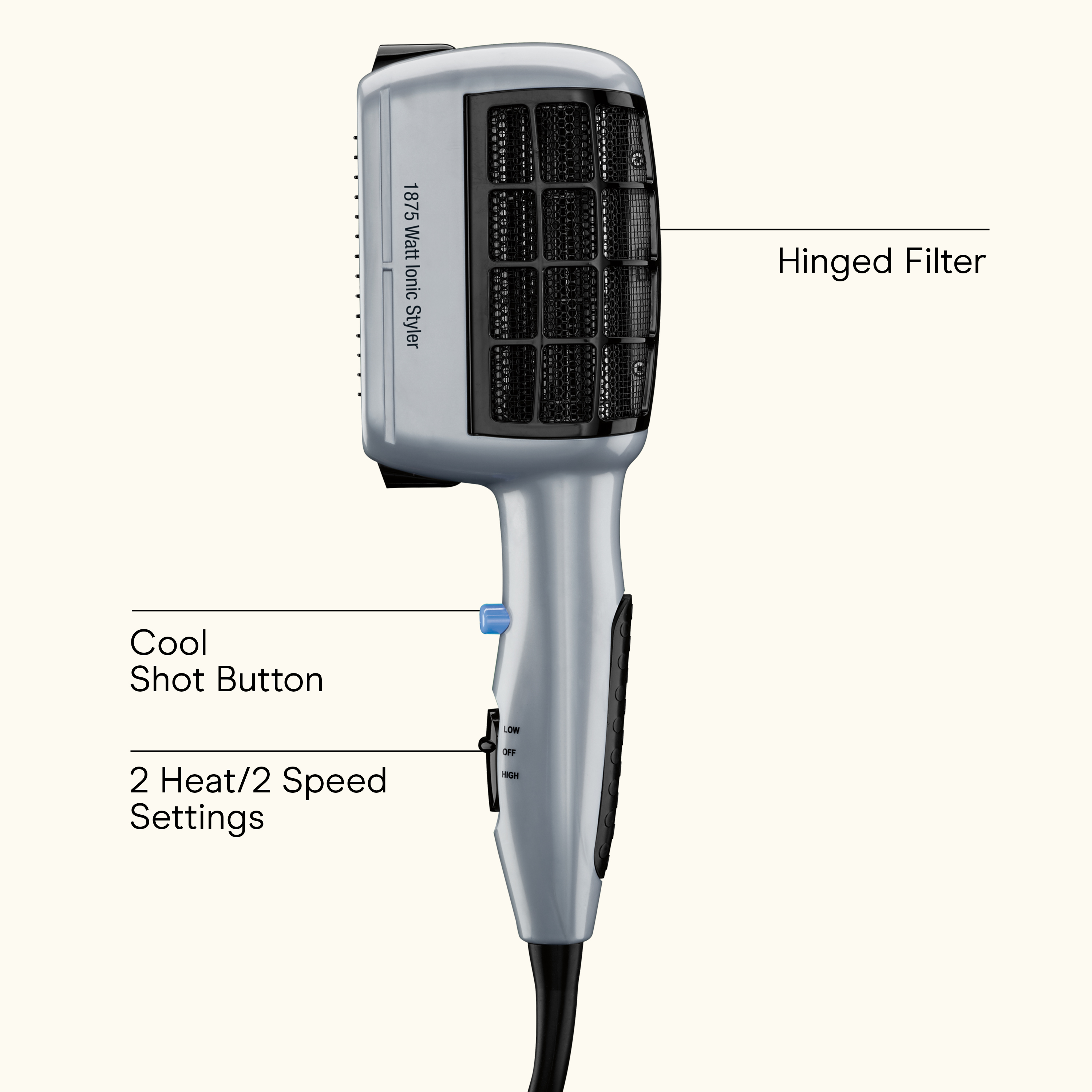 Secador iónico 3 en 1, imagen grande número 1.0