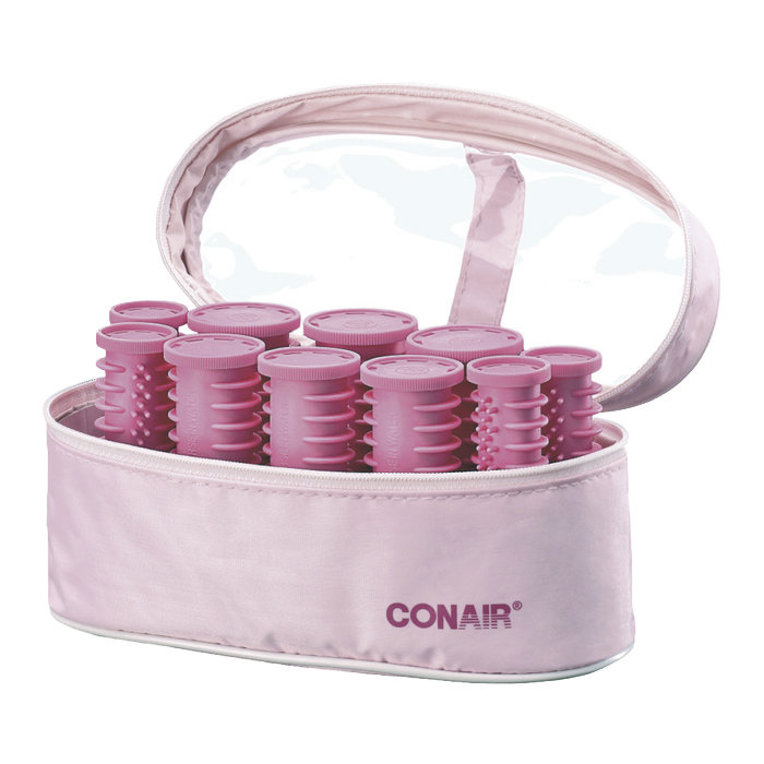 Juego compacto de rulos calientes Conair, calentamiento instantáneo, Rosado