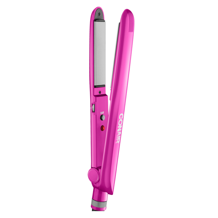 NIB CONAIR GLAM IT UP CERAMIC 1/2 INCH TRAVEL SIZE FLAT IRON WITH CARRY  CASE