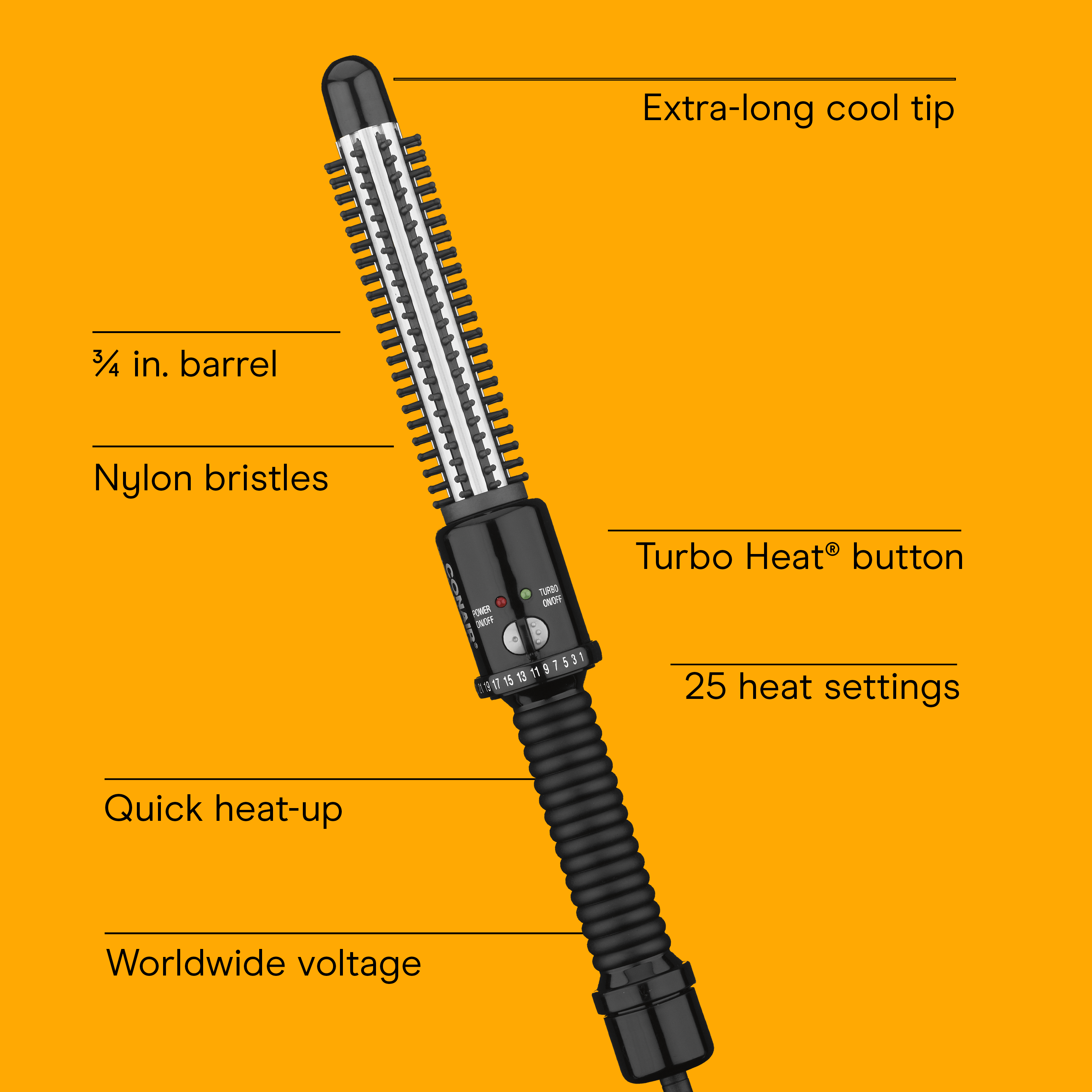 Instant Heat 3/4-inch Hot Brush, , large image number 1.0